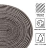 Ryncoco Oval Placemats Cotton Heat Resistant Braided Placemats Washable 13.7x19.6Inch