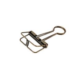 Hollow Out Paper Binder Clip Invoice Bill Clip Office Supplies Pack of 10 (S, Bronze)