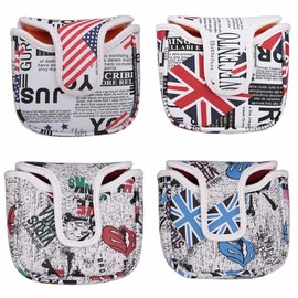 Golf Putter Cover Magnetic Mallet Odyssey 2 Ball Tailor Made Spider Putter Skull American British Flag (UK)