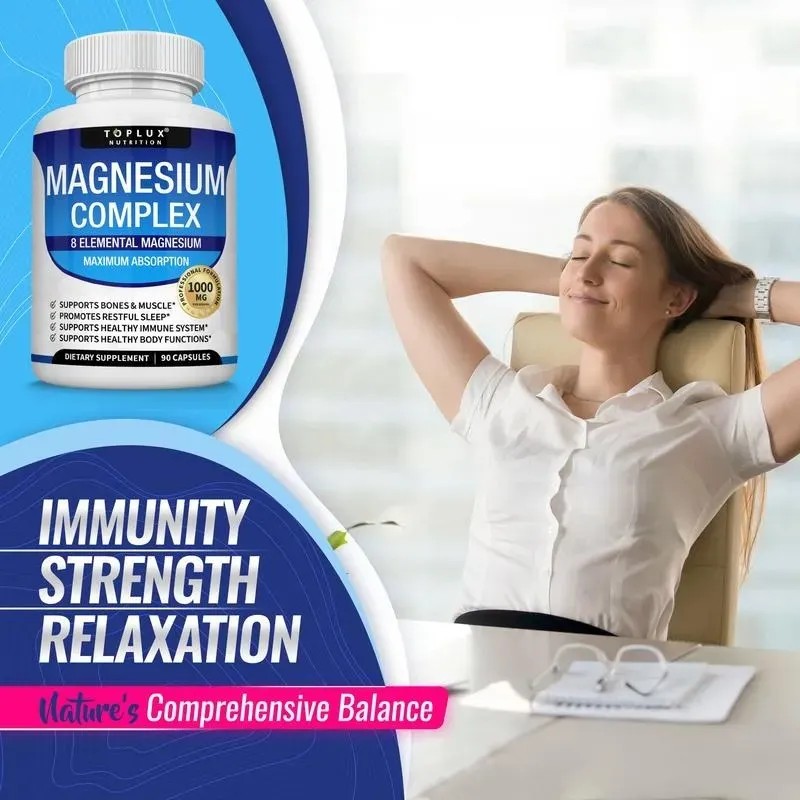 3x Complejo De Magnesio 8 Magnesio 1000mg Sin Sabor