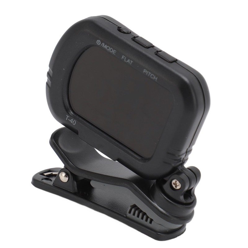 Clip On Guitar Tuner Black LCD Display A0 27.5Hz to
