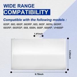 HASMX S53740000 Exhaust Heater Fan Light Lens, Bathroom Vent Fan Light Lens Cover for Broan Nutone 605P 660 660P 660RP 665 665F 665N 665RF 665RP 665RSP 668 668N 668P 668RP VH668P - Clear White (2)