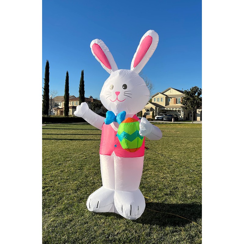 BZB Goods Jumbo 8 Foot Tall Happy Easter Inflatable Bunny