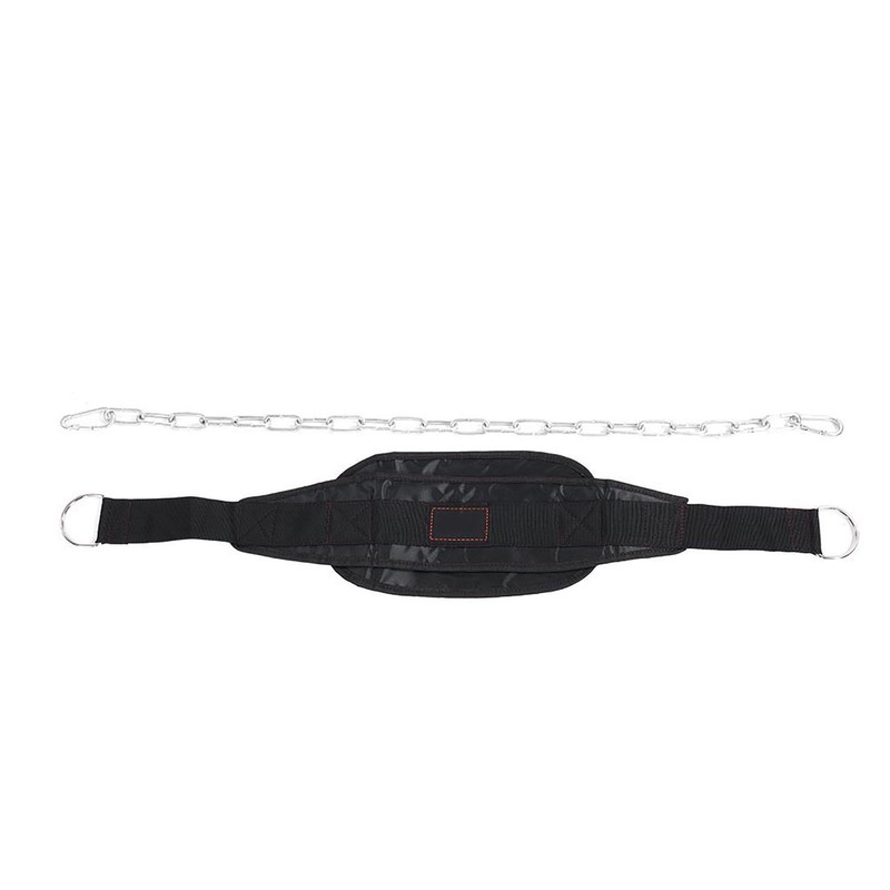 Fitness Drop Weight Equipment Gym Dip Belt Waist Chain Strength