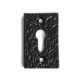 Hammer and Tongs - Rectangular Escutcheon Plate - W30mm x H50mm - Black - Pack of 5