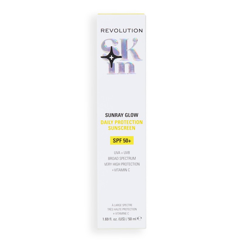 Revolution Skin, Sunray Glow Daily Protection Sunscreen SPF 50+, Lightweight,