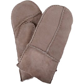 SNUGRUGS Childrens 100% Genuine Soft Sheepskin Mittens/Gloves with Thumb - Light Grey - Large