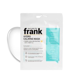 Excuse My Frank Hydro Calming Facial Mask Sheet (3 Count) - Gentle Hydration, Calming and Soothing for All Skin Types with Panthenol, Allantoin and Centella Asiatica Extract, K-beauty