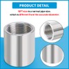 Quickun 304 Stainless Steel Pipe Coupling Fitting, 1/4" x 1/4"