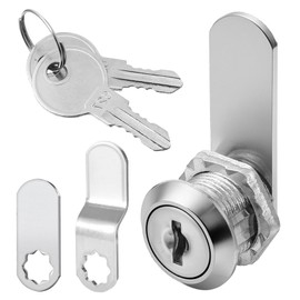 ElevateTech Cabinet Locks with Keys, 1 Pack 5/8 Inch Truck Tool Lock Replacement Cylinder Keyed Alike Cam Locks for Cabinets, Tool Box, File Cabinet, Drawer, RV Storage, Mailbox