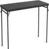 COSCO 20" x 48" Vinyl Top Folding Table, Black -