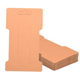XNHIU 100Pcs Hairpin Card Decorative Packaging Cardboard Paperboard for Storing Hair Clips Hair Accessories (Brown)