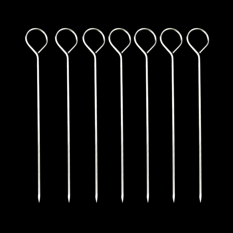 HONBAY 30PCS Stainless Steel Barbecue Skewers Roast Goose Needles Turkey