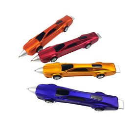 LSFCHYBY 4-Pack Sports Car Pens - Funny, Cute Racing Pens for Kids, Blue Ink