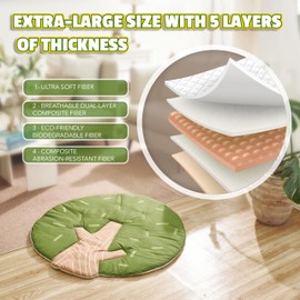 TINITIGIES Baby Play Gym Mat - Jungle Safari Activity Mat with 8 Detachable Toys for Sensory Development - Thick, Oversized, Washable and Non-Slip Bottom Playmat - Perfect Tummy Time Mat for Baby