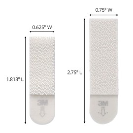 Command Heavy Duty White Picture Hanging Strips Value Pack, Small & Medium White Hanging Strips (8 Pairs of Small 16 Pairs of Medium)