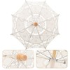 WRITWAA Elegant Wedding Decorative Umbrella, Lace Parasol with Embroidery, Cotton