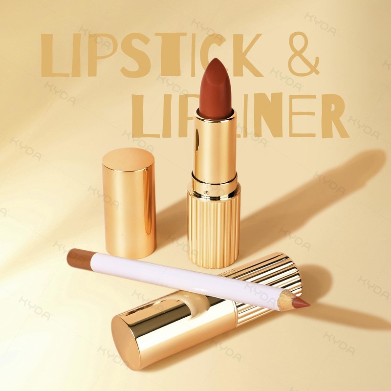 KYDA Lipstick and Lip Liner Set, Includes Velvet Lipstick +
