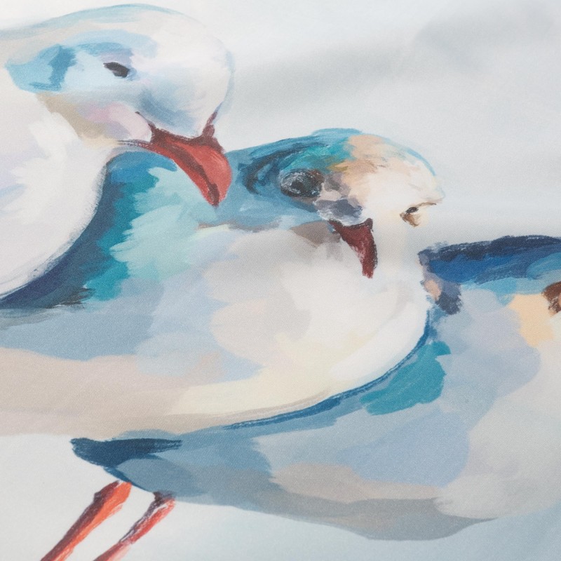 SUMGAR Beach Shower Curtain for Bathroom, Seagull Ocean Theme Shower