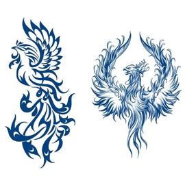Temporary Phoenix Tattoo Bird Tattoo Semi-Permanent Tattoo GZ942 944 2 Sheets