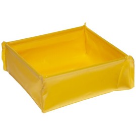 UltraTech 1335 PVC Fabric Flexible Ultra-Utility Tray, 12" Length x 12" Width x 4-3/4" Height, Yellow