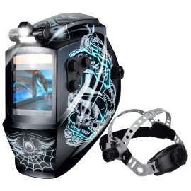 TRQWH Large View Welding Helmet & Headgear, Auto Darkening, True Color