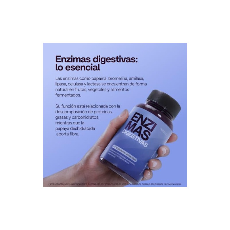 7 Enzimas Digestivas 120 Cápsulas Lactasa Bromelina Lipasa Nutrabasics