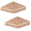 8x8 Hammered Copper Pyramid Post Caps (2-Pack) - Extended Lip