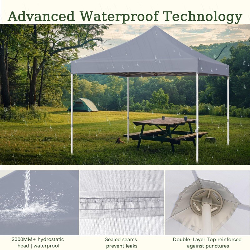 LIUJIAYI Pop Up Canopy Replacement Top, 8x8 Heavy Duty 500D