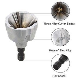 SeonFook Deburring External Chamfer Tool Bolt Thread Repair Tool Screw Burr Chamfering Removal Tool Quick Release Hex Shank Fits for 1/8"-3/4"(3mm-19mm) Deburring Drill Bit