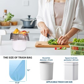 Strong Mini Trash Bags, 0.5 Gallon, 240 Counts, Small Garbage Bags for Bathroom, Kitchen, Home Trash Cans, Durable Plastic Bin Liners (Black)