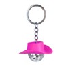 LEEINTO Cowboy Hat Disco Ball Keychain Portable LED Mini Disco