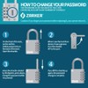 [ZARKER XD40] Padlock- 4 Digit Combination Lock for Gym, Sports,