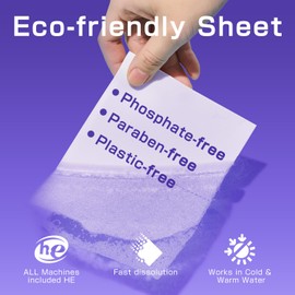 Soulink Laundry Detergent Sheets Up to 80 Loads，Eco Friendly Detergent Sheets for Travel & Home - No Plastic Jug Liquidless Soap Strips, Plant-based, Hypoallergenic. Safe for Sensitive Skin (Lavender)