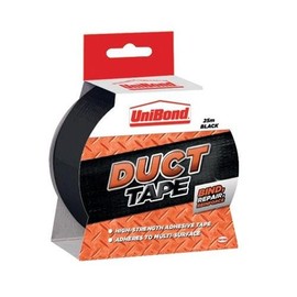 UniBond Duct Tape 50mmx25m Black Ref 1517009 101966