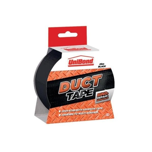 UniBond Duct Tape 50mmx25m Black Ref 1517009 101966