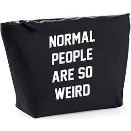 Hippowarehouse Normal people are so weird printed make up cosmetic wash bag 18x19x9cm