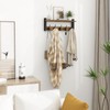 Homode Wall Hooks with Shelf, Wood Coat Rack with Shelf