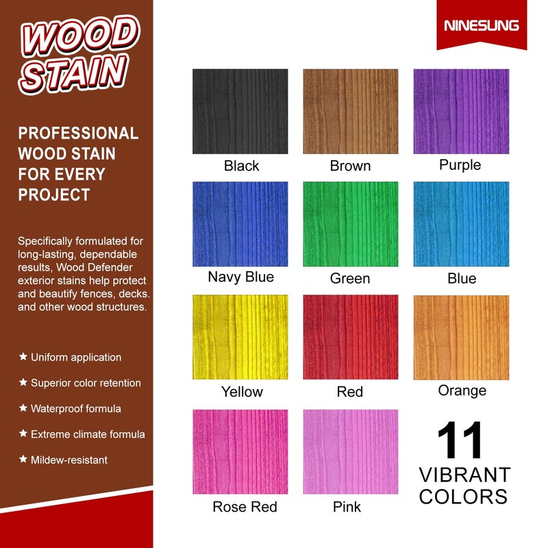 NINESUNG Orange Wood Stain | Water Based Wood Dye Powder