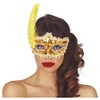 FIESTAS GUIRCA Gold Feather Eye Mask