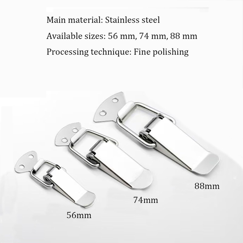Stainless Steel Tension Latch, with Screws, Box Closure, Snap Closure,