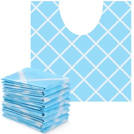 Layhit 50 Pcs Disposable Toilet Commode Mat 20 x 20 Deodorizing Toilet Mat Waterproof U Shaped Blue Pad for Older Potty Training Pee Incontinence Bathroom Floor Non Slip(Diamond)