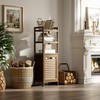 HITNET Bamboo Tilt Out Laundry Hamper, Bathroom Storage Cabinet with