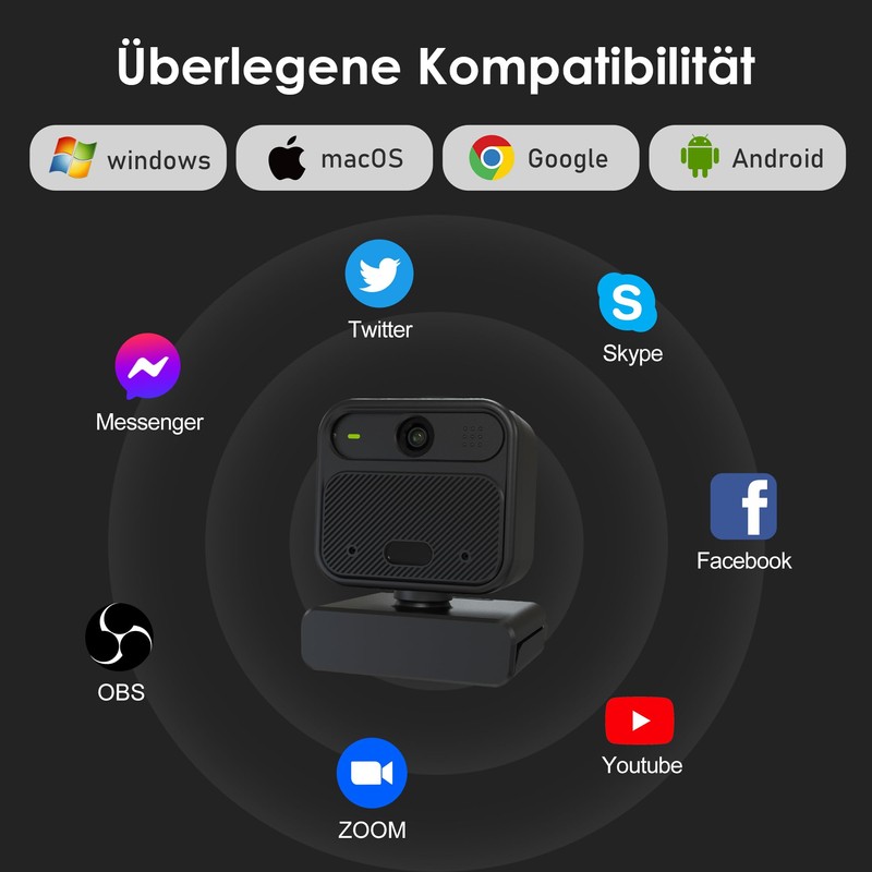 VIZOLINK W12S Webcam 4K 30FPS, UHD Webcam with Microphone and