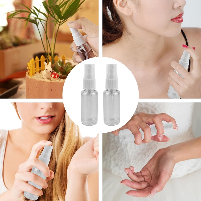 CHTUGEM 2 Pcs Spray Bottle,1oz/30ml Mini Empty Travel Bottles, Fine