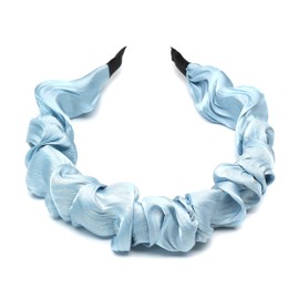 QinGoo Satin Feel Headband Women's Headbands Hair Accessories Headpiece 1 Piece (Light Blue)