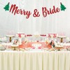 Merry & Bride Banner - Christmas Bridal Shower Decor, Xmax