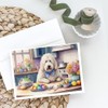 Caroline's Treasures DAC6842GCA7P Decorating Easter Komondor Greeting Cards Pack of