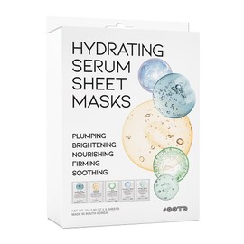OOTD Hydrating Sheet Mask Starter Kit Paquete Variado Para El Cuidado De La Piel, Seca, Ance, Piel Sensible, Mascarilla Facial Vegana Coreana Para... 