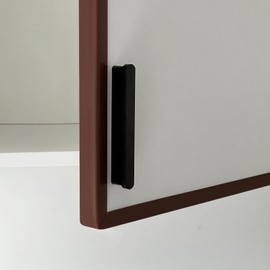 Slimline Cabinet Door Edge Protector, 3/4" Self Adhesive Peel and Stick Rubber Edge Guards, Flexible U Shaped Strips for Kitchen & Garbage Drawer Fronts, Edge Trims for Desks and Shelfves, Brown, 10Ft